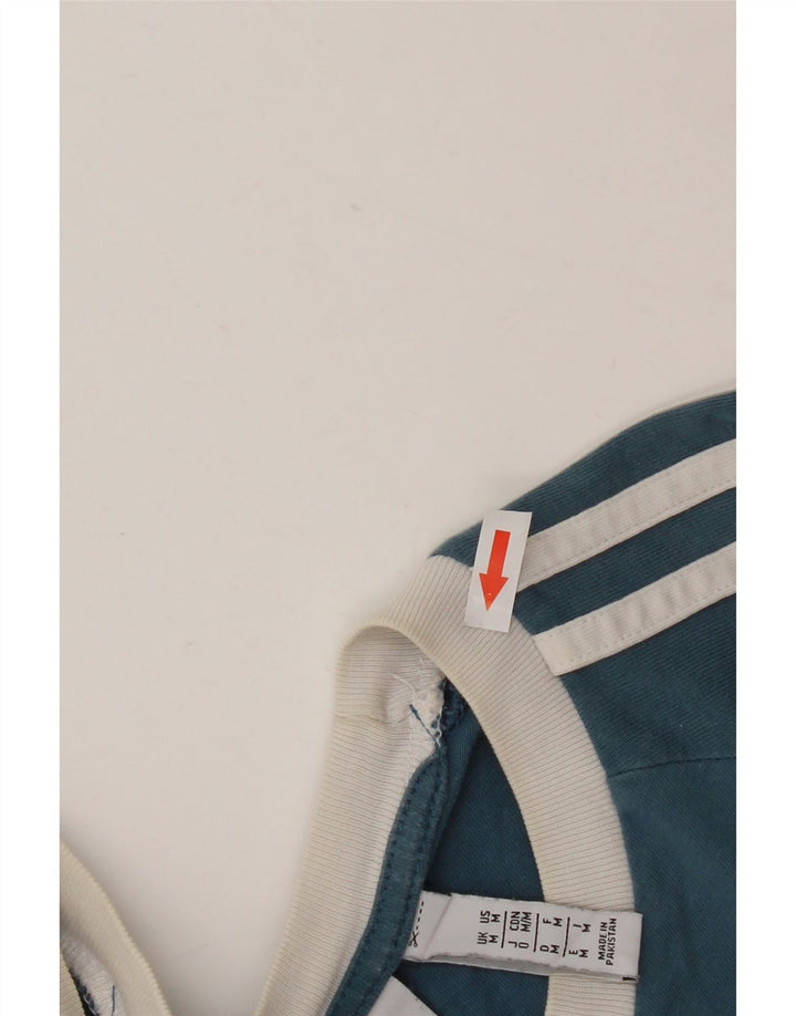 ADIDAS T-Shirt Homme Bleu Moyen Coton