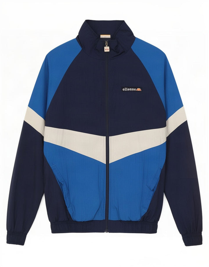 Ellesse Veste de survêtement pour homme Small Bleu marine Colourblock Polyester