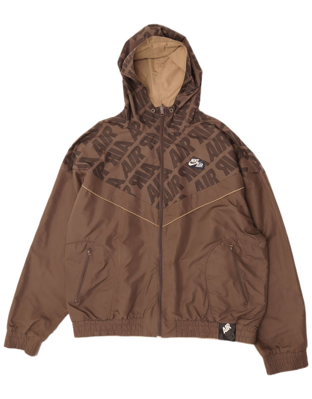 Nike Veste réversible à capuche pour homme UK 45/47 XL Marron Polyester