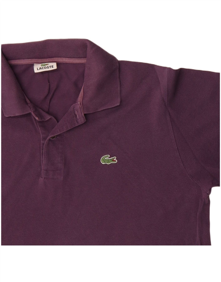 LACOSTE Polo à Manches Longues Homme Violet Moyen Coton