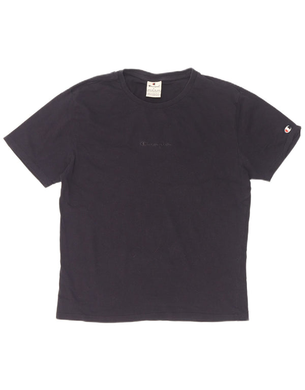Champion T-Shirt Femme UK 16 Large Bleu Marine