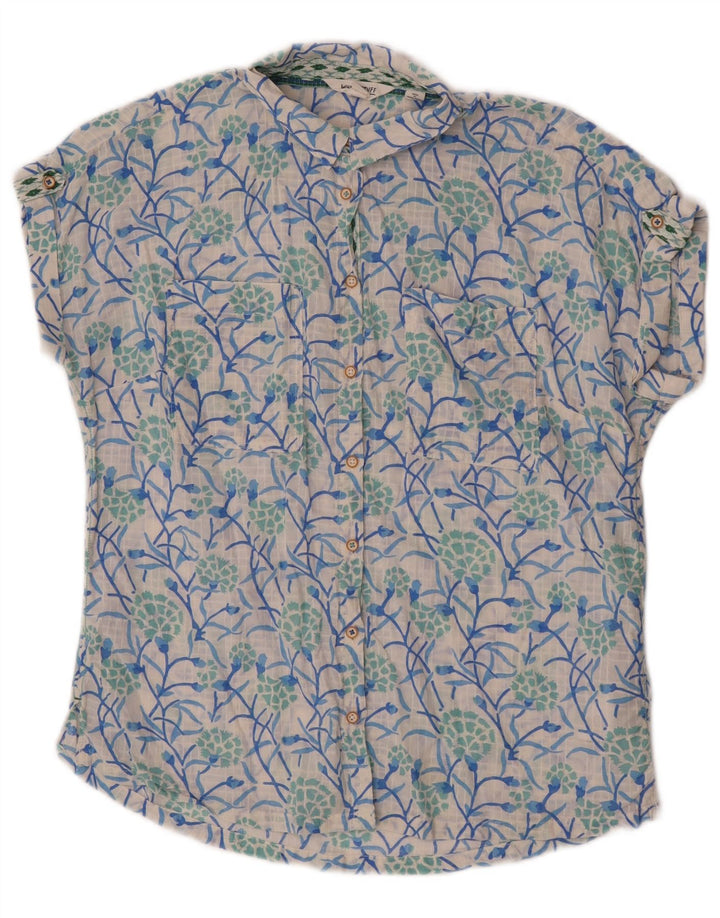 Chemise à manches courtes White Stuff pour femme UK 12 Medium Floral Cotton