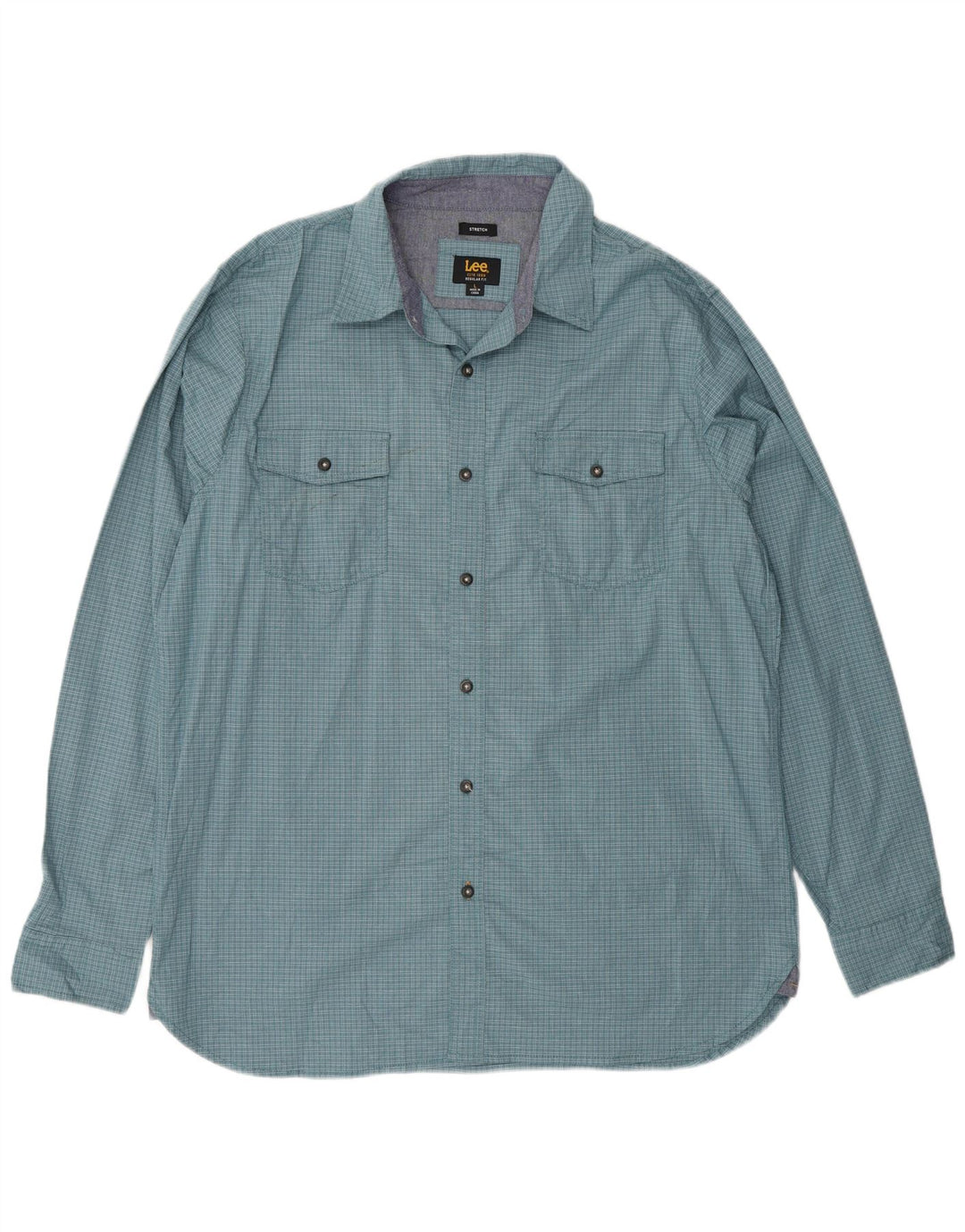 Lee Chemise Regular Fit Homme Grand Carreau Bleu Coton