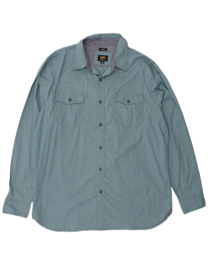 Lee Chemise Regular Fit Homme Grand Carreau Bleu Coton