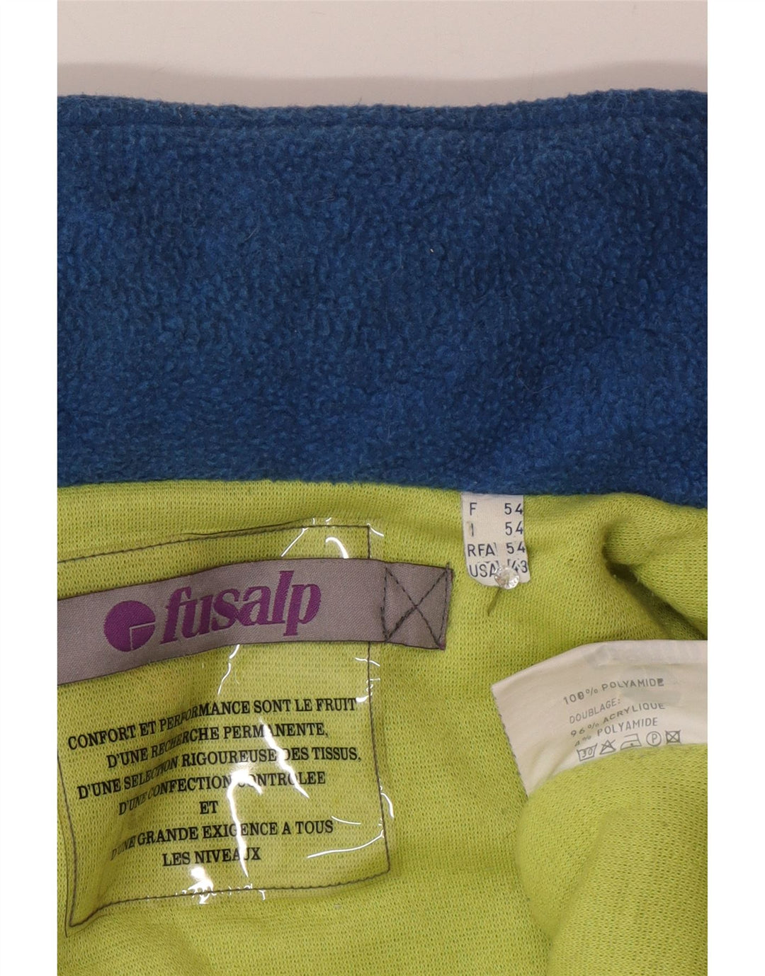 Fusalp Veste de Ski Homme IT 54 2XL Bleu Colorblock Polyamide