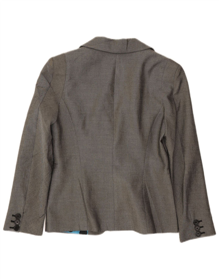 Adele Fado Veste Blazer 1 Bouton Femme IT 44 Laine Gris Moyen