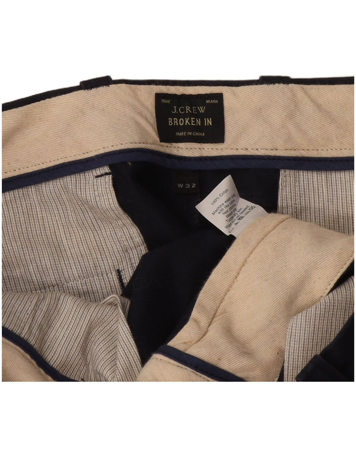 J. Crew Short Chino Broken In Homme W32 Coton Bleu Marine Moyen