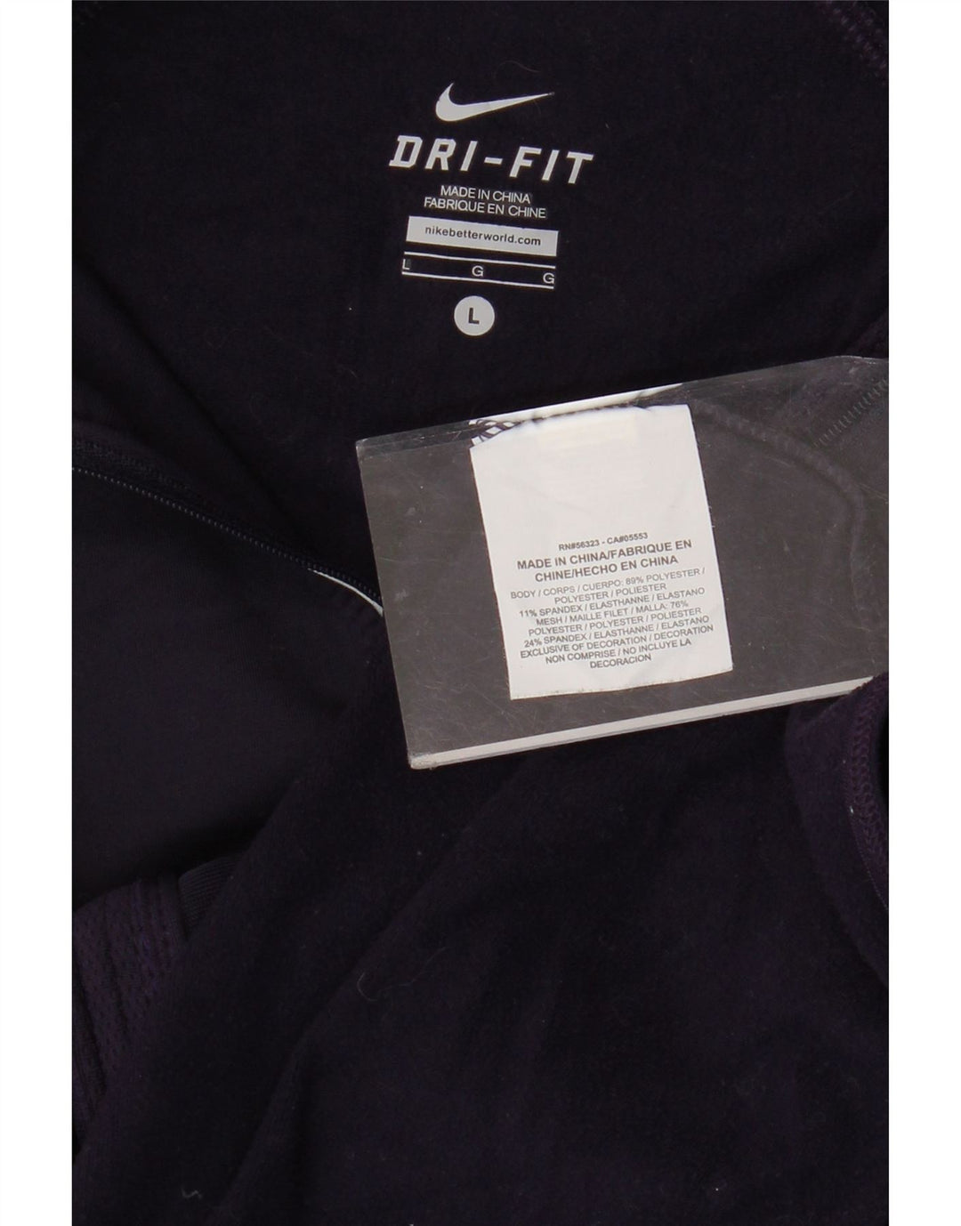 NIKE Veste de survêtement Dri Fit pour femme UK 14 Large Violet Polyester