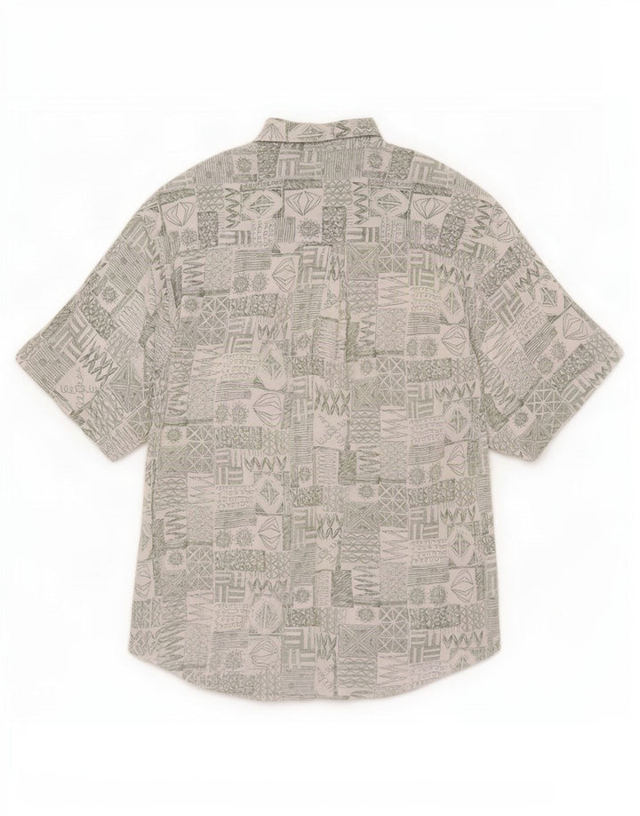Club D'Amingo Chemise à manches courtes pour homme Taille 41/42 Grand patchwork vert