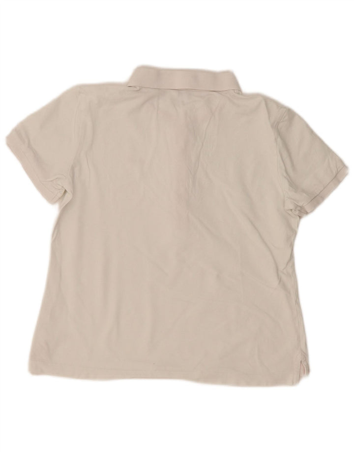 Gant Polo Femme UK 14 Medium Blanc