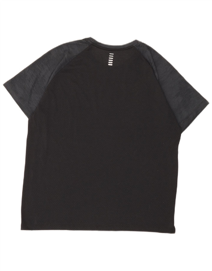 Under Armour T-Shirt ajusté pour hommes, grand, noir, colour block