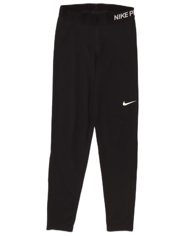 Nike Legging graphique Dri Fit pour femme UK 12 Noir moyen Polyester