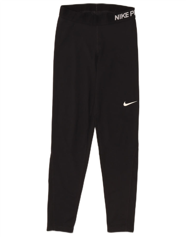 Nike Legging graphique Dri Fit pour femme UK 12 Noir moyen Polyester