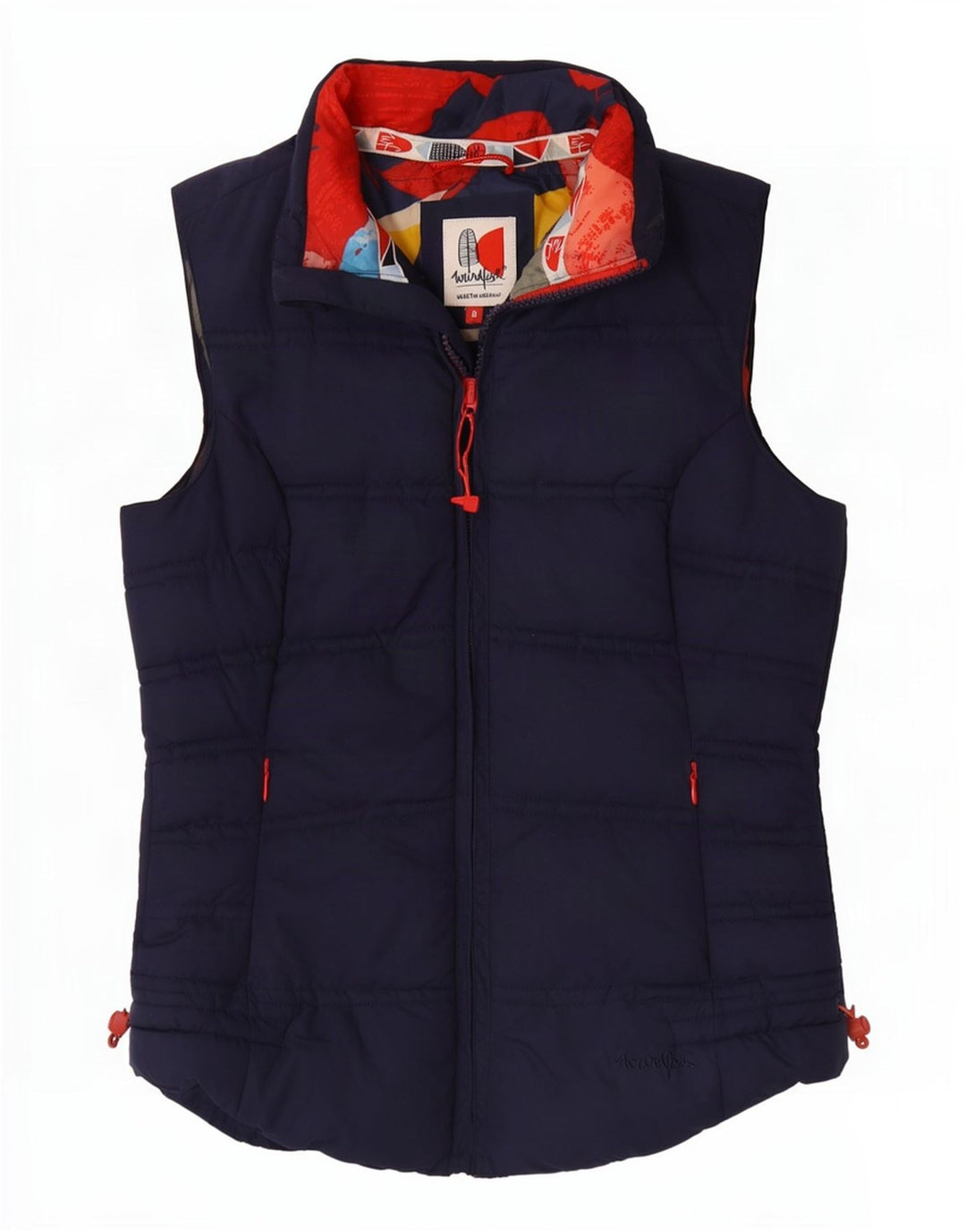 Weird Fish Gilet rembourré pour femme UK 8 Small Bleu marine Polyester