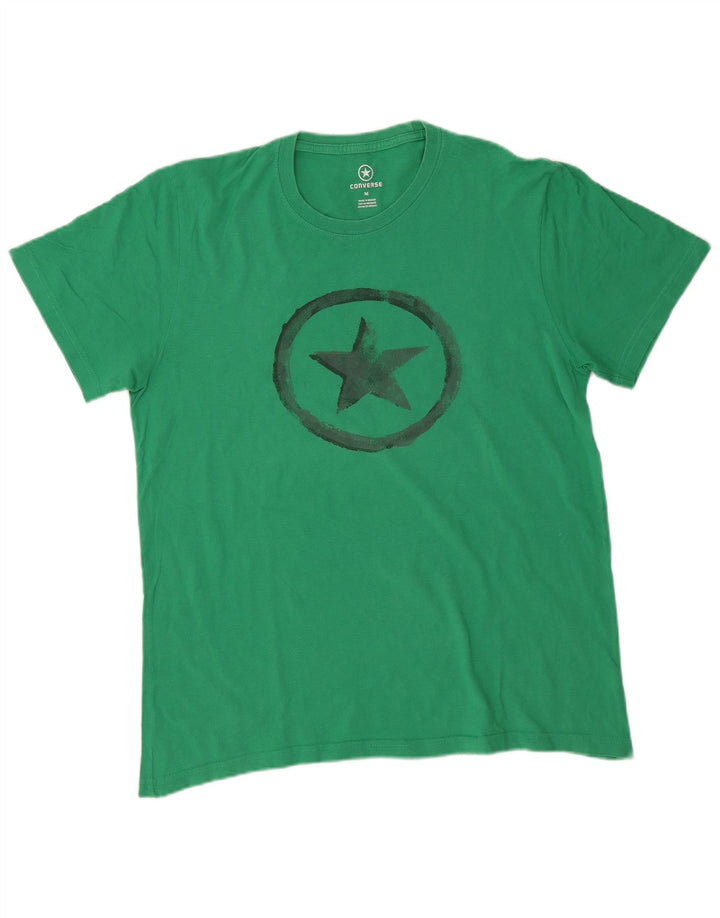 Converse T-Shirt Graphique Homme Vert Moyen Coton