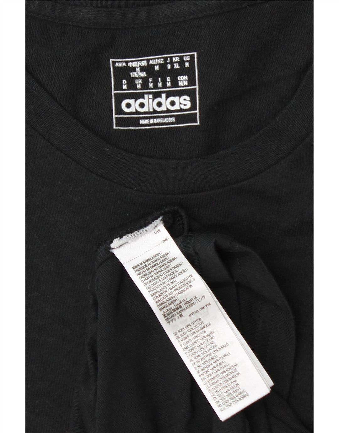 Adidas T-Shirt Homme Haut Noir Moyen Coton