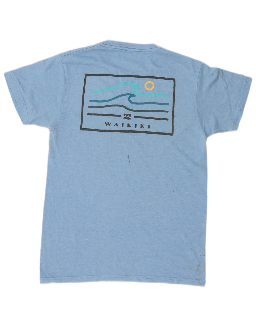 Billabong Mens Graphic T-Shirt Top Small Bleu Coton