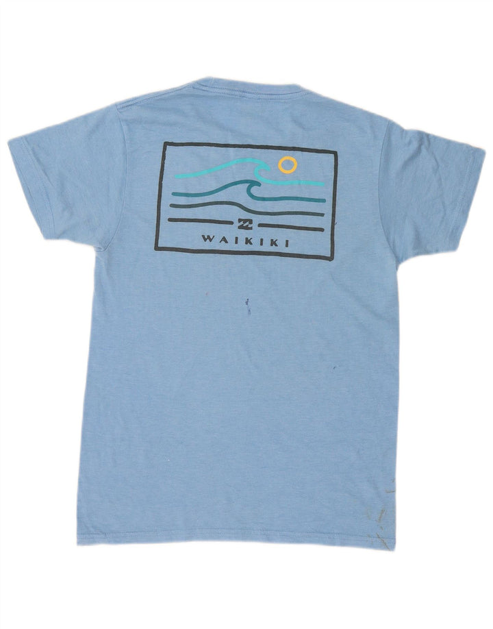 Billabong Mens Graphic T-Shirt Top Small Bleu Coton