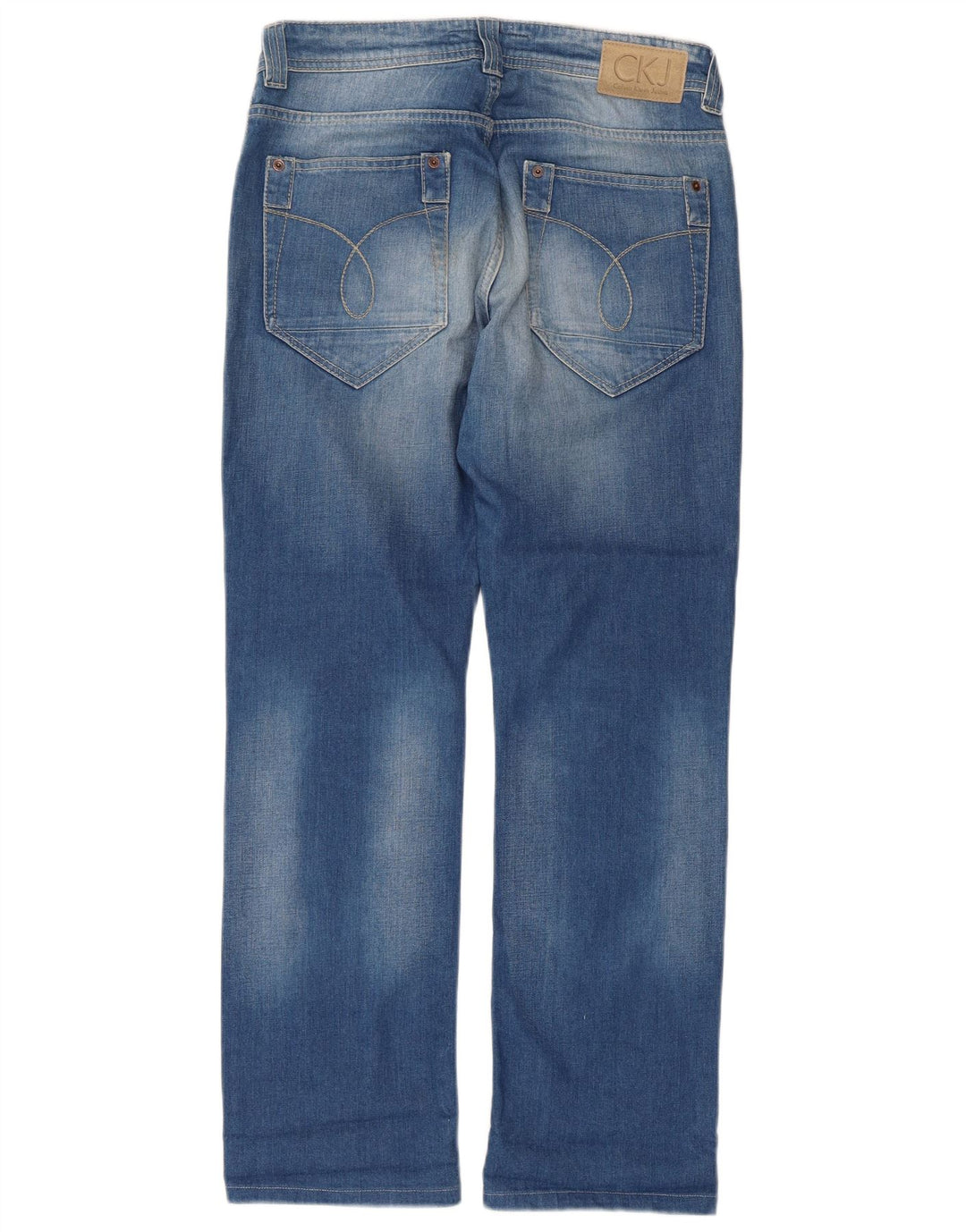 Calvin Klein Jean droit W31 L29 femme en coton bleu