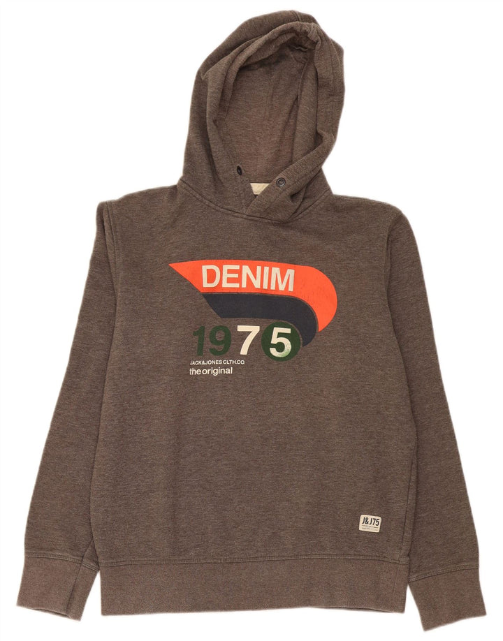 Jack & Jones Pull à Capuche Graphique Homme Gris Moyen