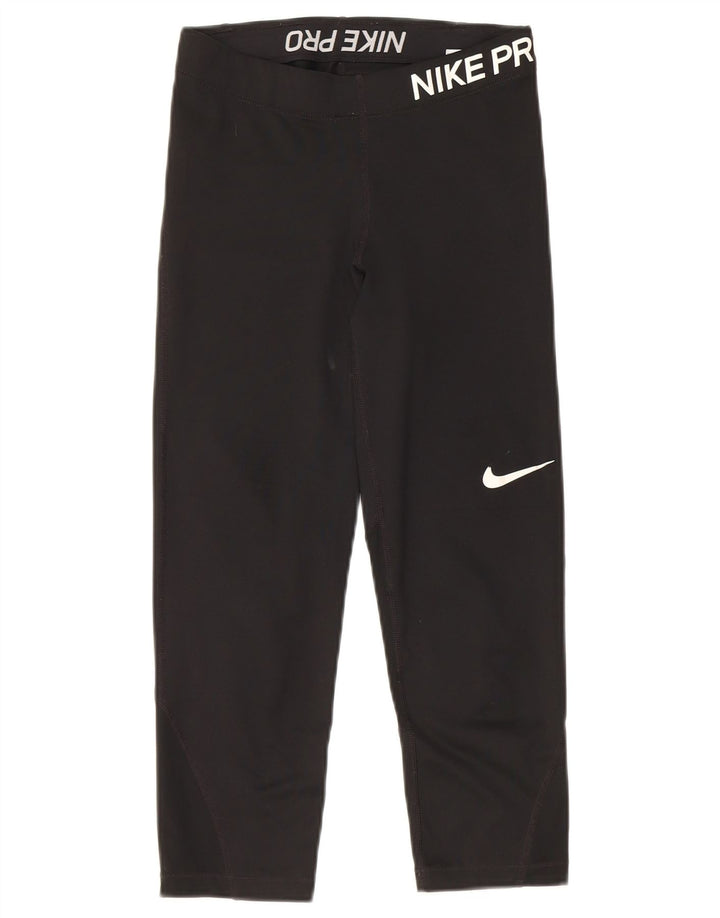 Nike Legging Capri Graphic pour femme UK 8 Small Noir Polyester