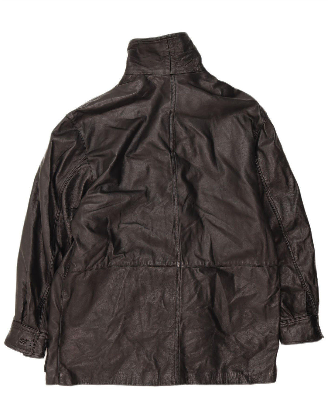veste en cuir homme vintage UK 40 Grand cuir noir