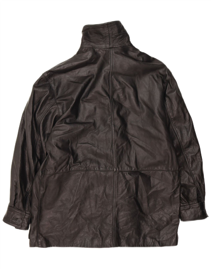 veste en cuir homme vintage UK 40 Grand cuir noir
