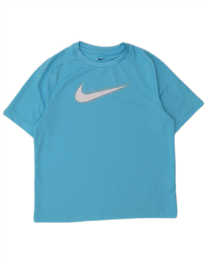 Nike Garçons Dri Fit Graphic T-Shirt Top 12-13 ans Grand Bleu Polyester