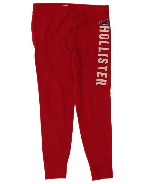 Hollister Pantalon de survêtement graphique pour femme Joggers UK 14 Large Rouge