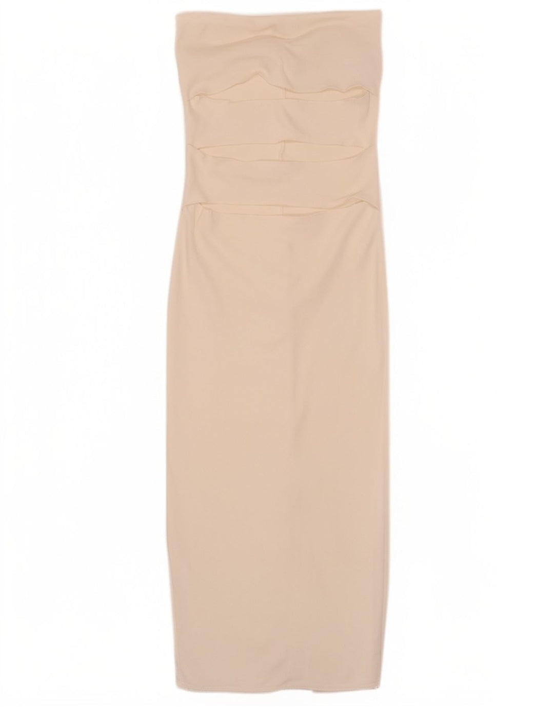 Zara Robe bustier pour femme UK 44 Viscose blanche moyenne