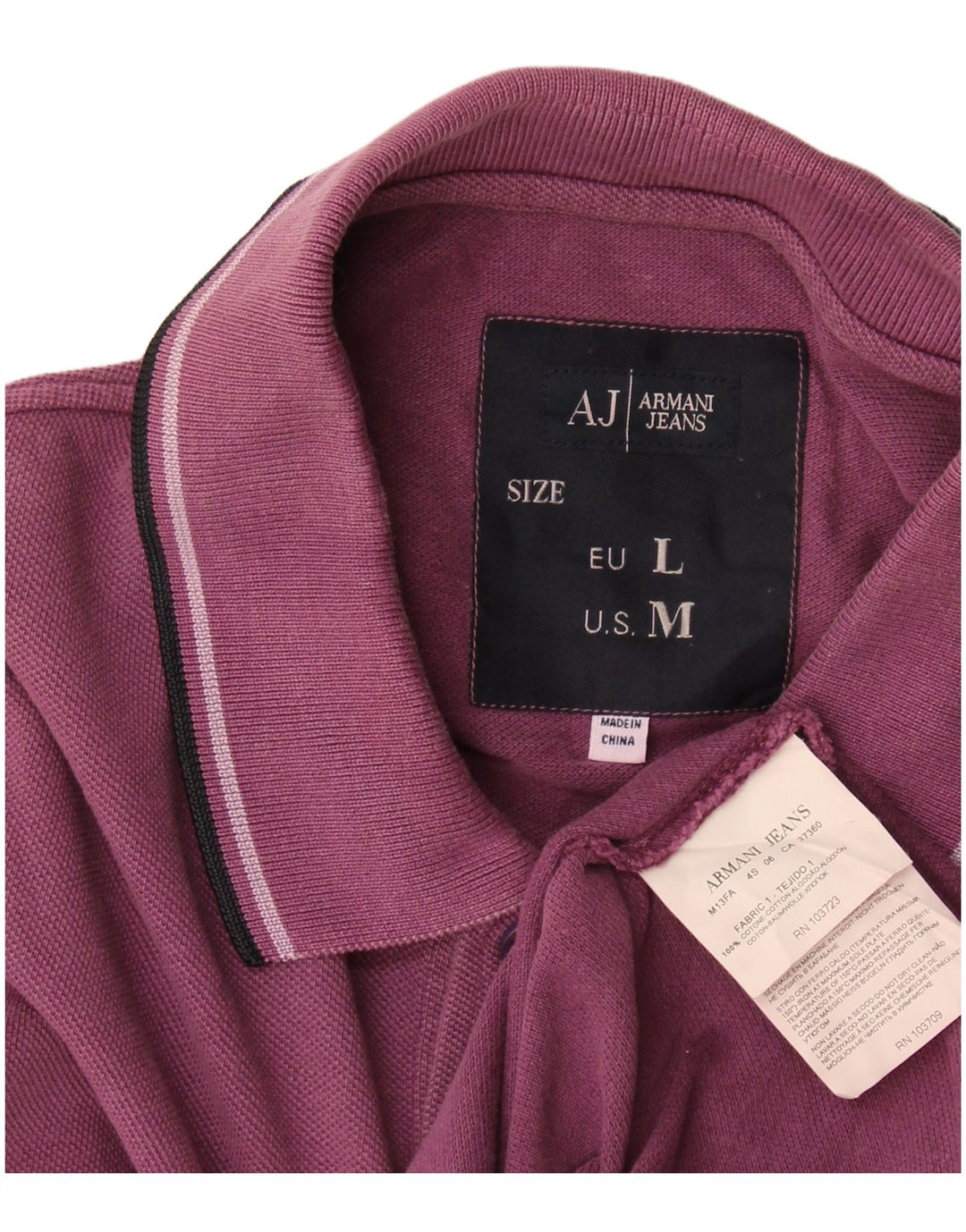 Armani Jeans Polo Homme Coton Marron Moyen