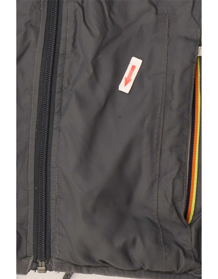 K-Way Veste coupe-vent à capuche pour femme UK 8 Small Gris Polyamide
