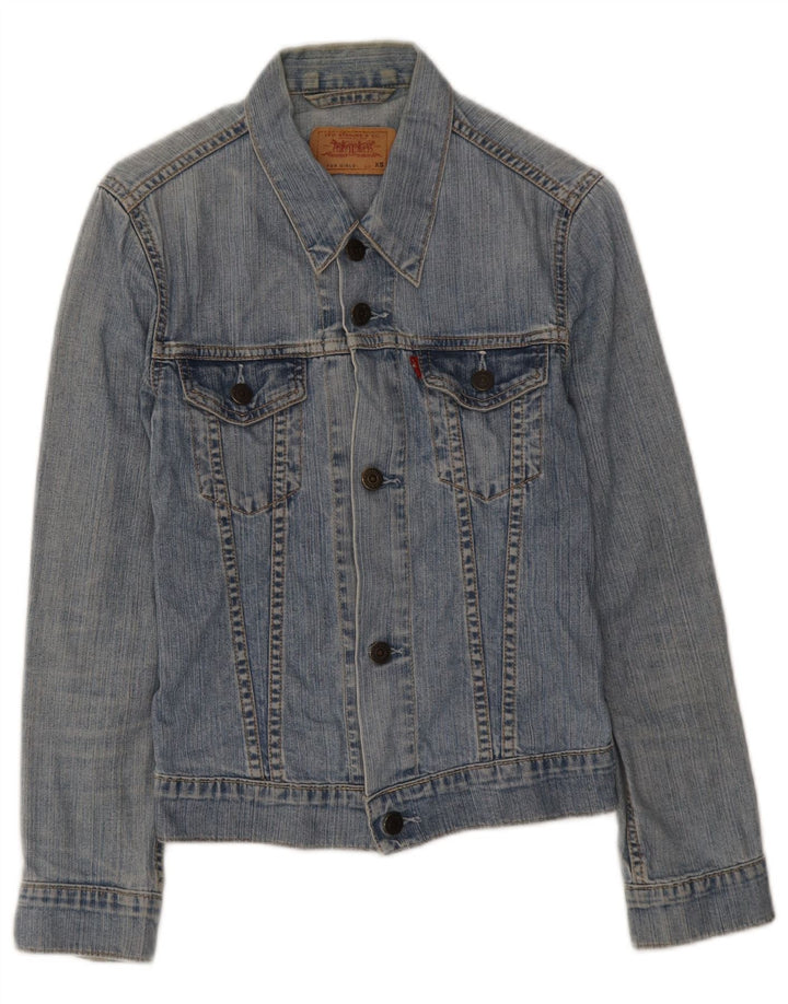 Levi's Veste en Jean Fille 7-8 Ans XS Bleu Coton