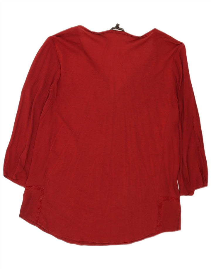 Massimo Dutti Tunique à manches 3/4 pour femme UK 14 Viscose bordeaux moyen