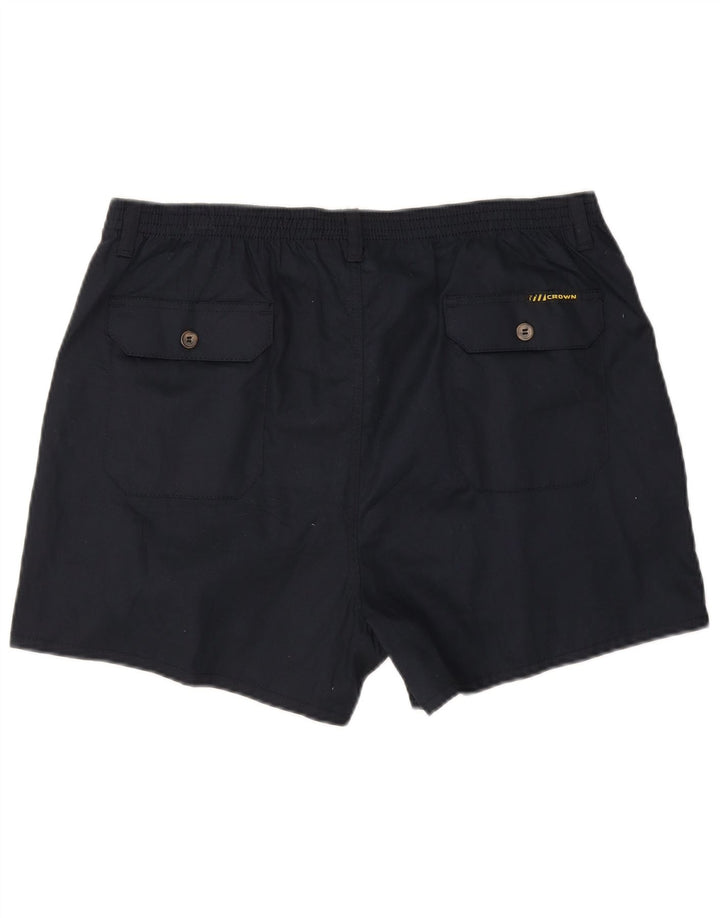 Crown Short Chino Pegged Homme W36 Grand Bleu Marine Coton