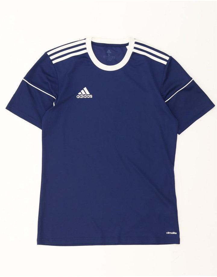 Adidas Hommes Climalite T-Shirt Haut Petit Bleu Marine Polyester