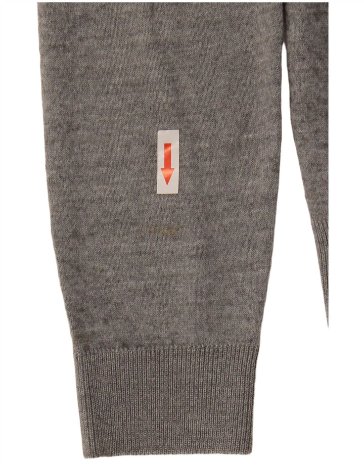 Pull Cardigan Zara Homme Gris Moyen Moucheté