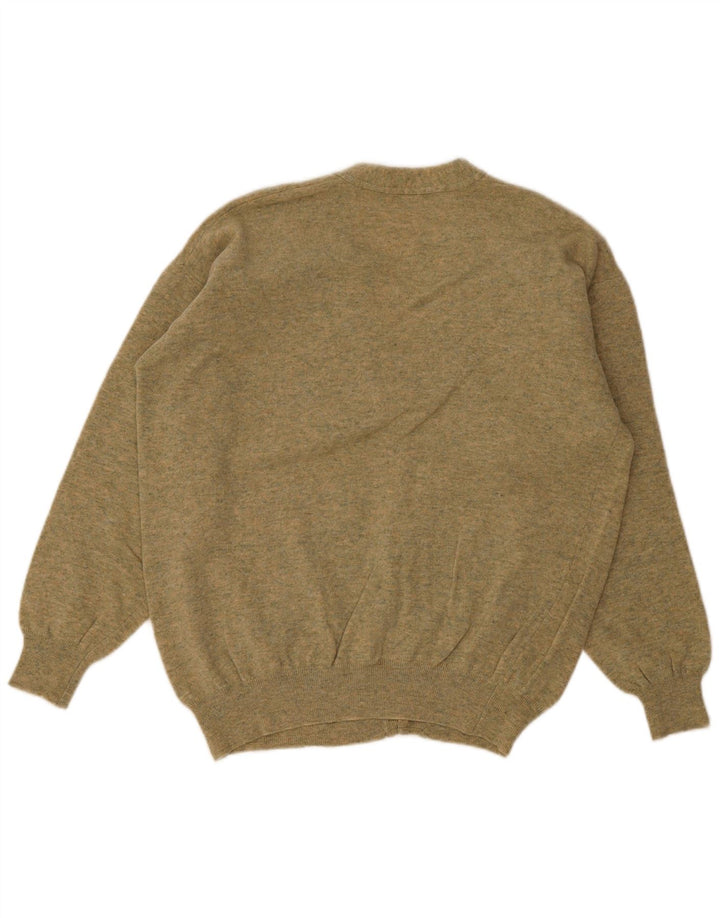 vintage Homme Cardigan Pull XL Laine Verte