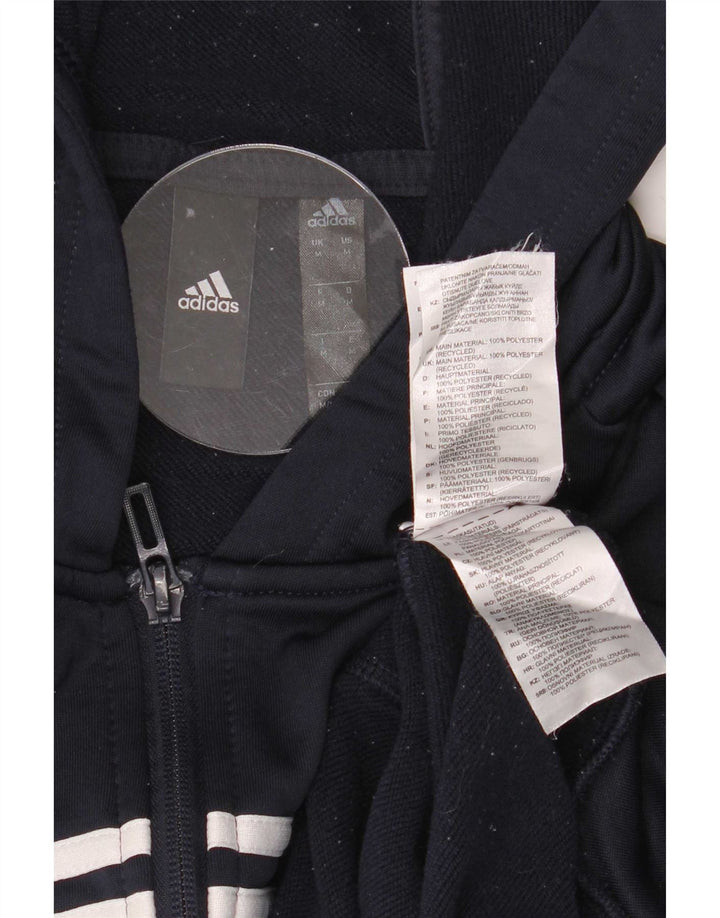 Adidas Pull à capuche zippé pour homme Bleu marine moyen Polyester
