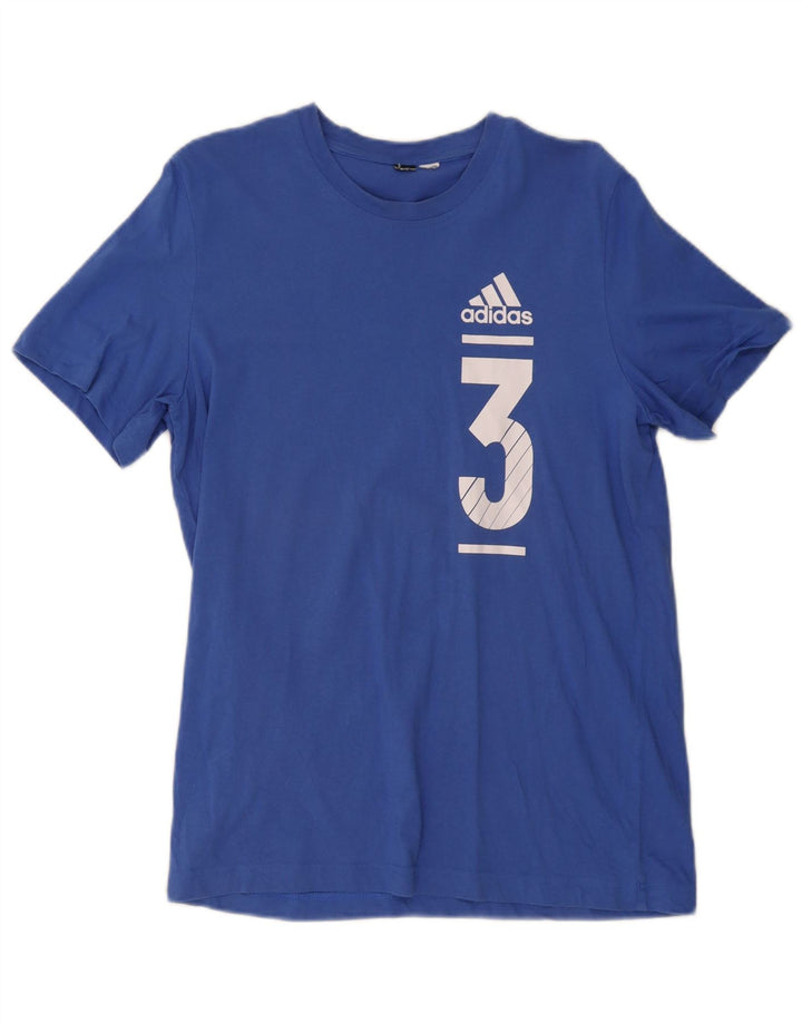 Adidas T-Shirt Graphique Homme Bleu Moyen