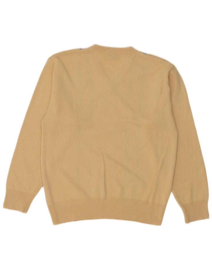 Gabicci Pull Col V Homme Laine Rayée Jaune Moyen
