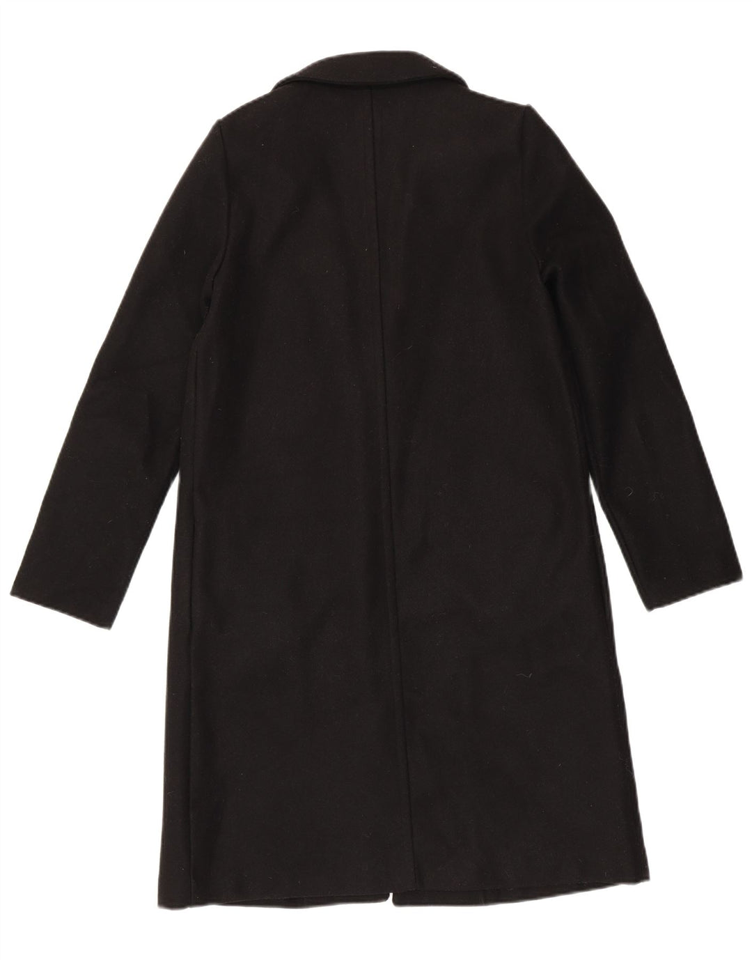 ZARA Womens Open Overcoat UK 10 Small Noir Polyester