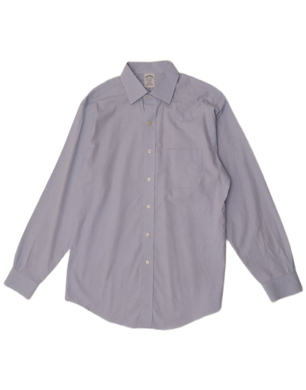 Brooks Brothers Mens Regent Shirt Size 15 1/2 Medium Blue Cotton