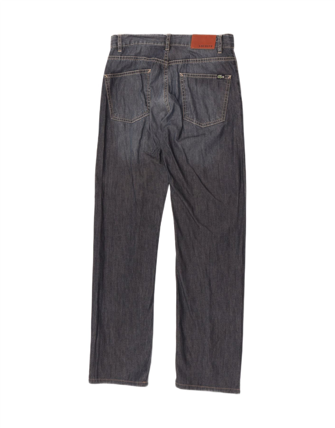 Lacoste Womens Straight Jeans Taille 40 Moyen W30 L32 Bleu Marine Coton