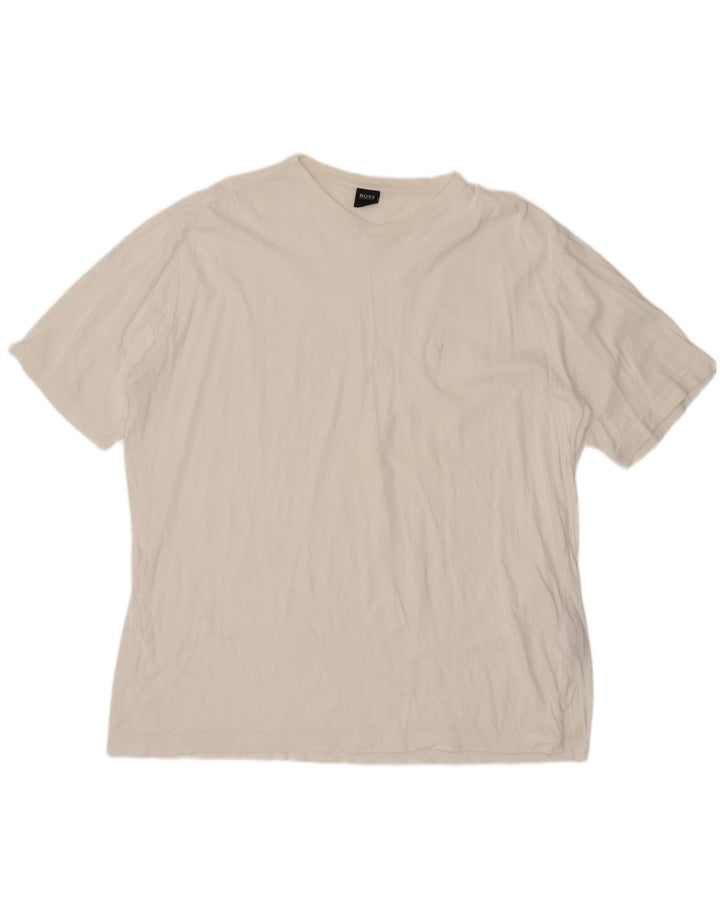 Hugo Boss Homme T-Shirt Top XL Blanc Coton