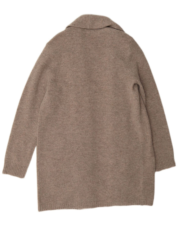 Laura Ashley Pull cardigan long pour femme UK 12 Gris moyen moucheté