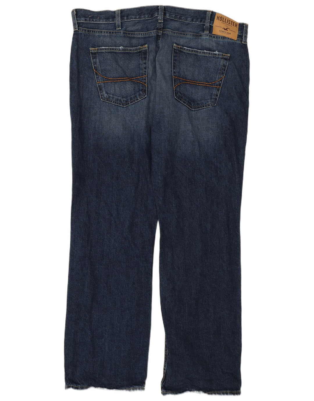 Hollister Jean Bootcut Homme W38 L30 Bleu Marine Coton