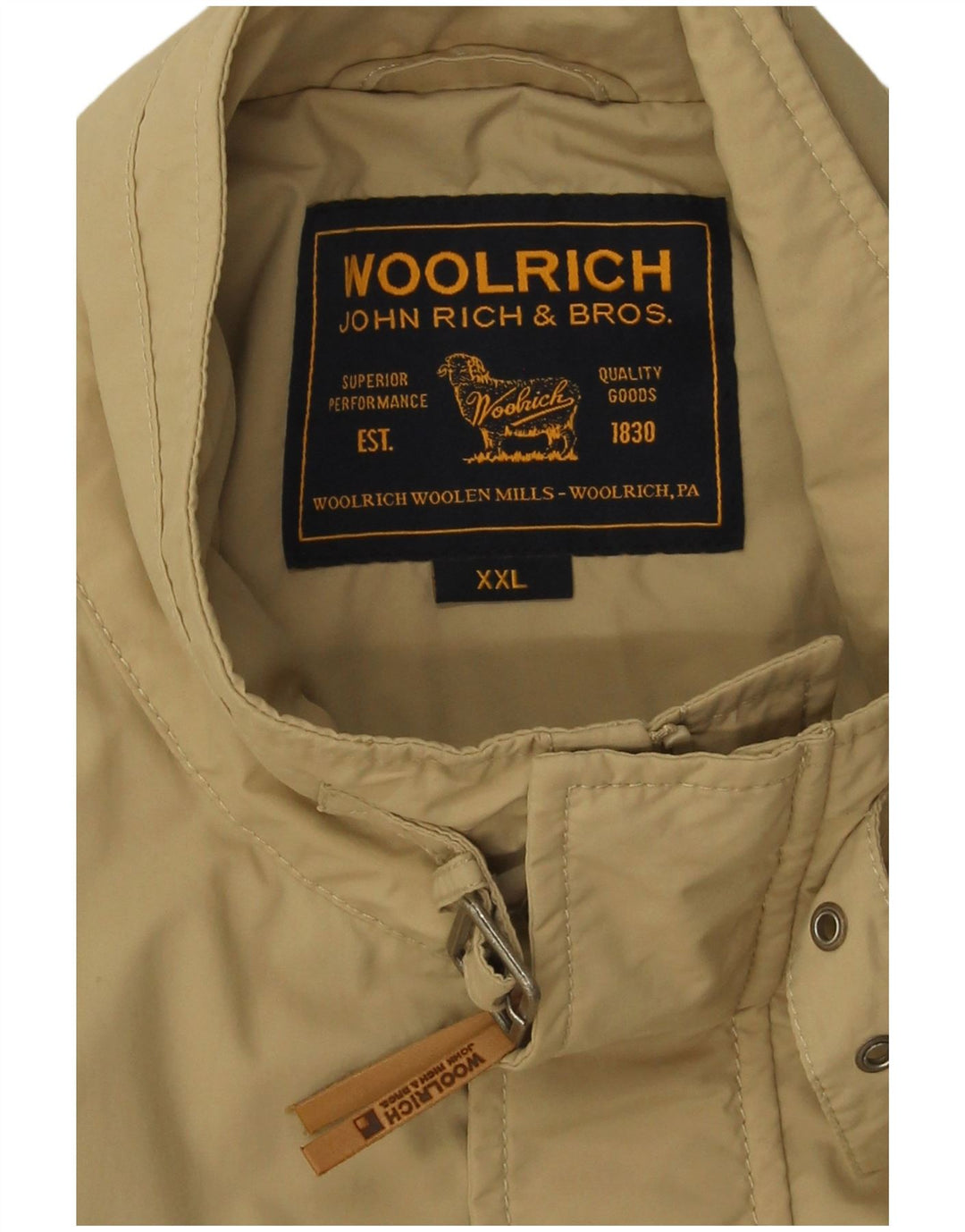 Woolrich Veste Militaire Homme UK 44 2XL Beige Nylon