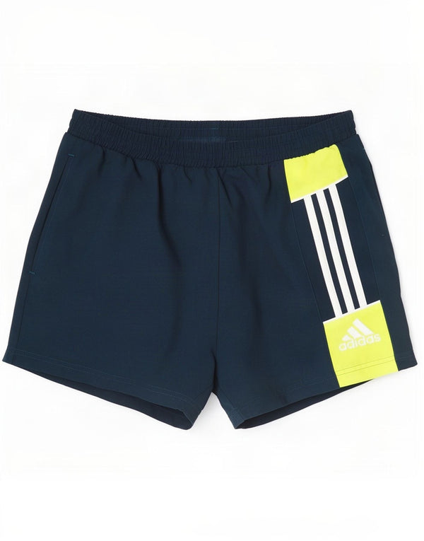 Adidas Short de bain pour homme en polyester color block bleu marine moyen