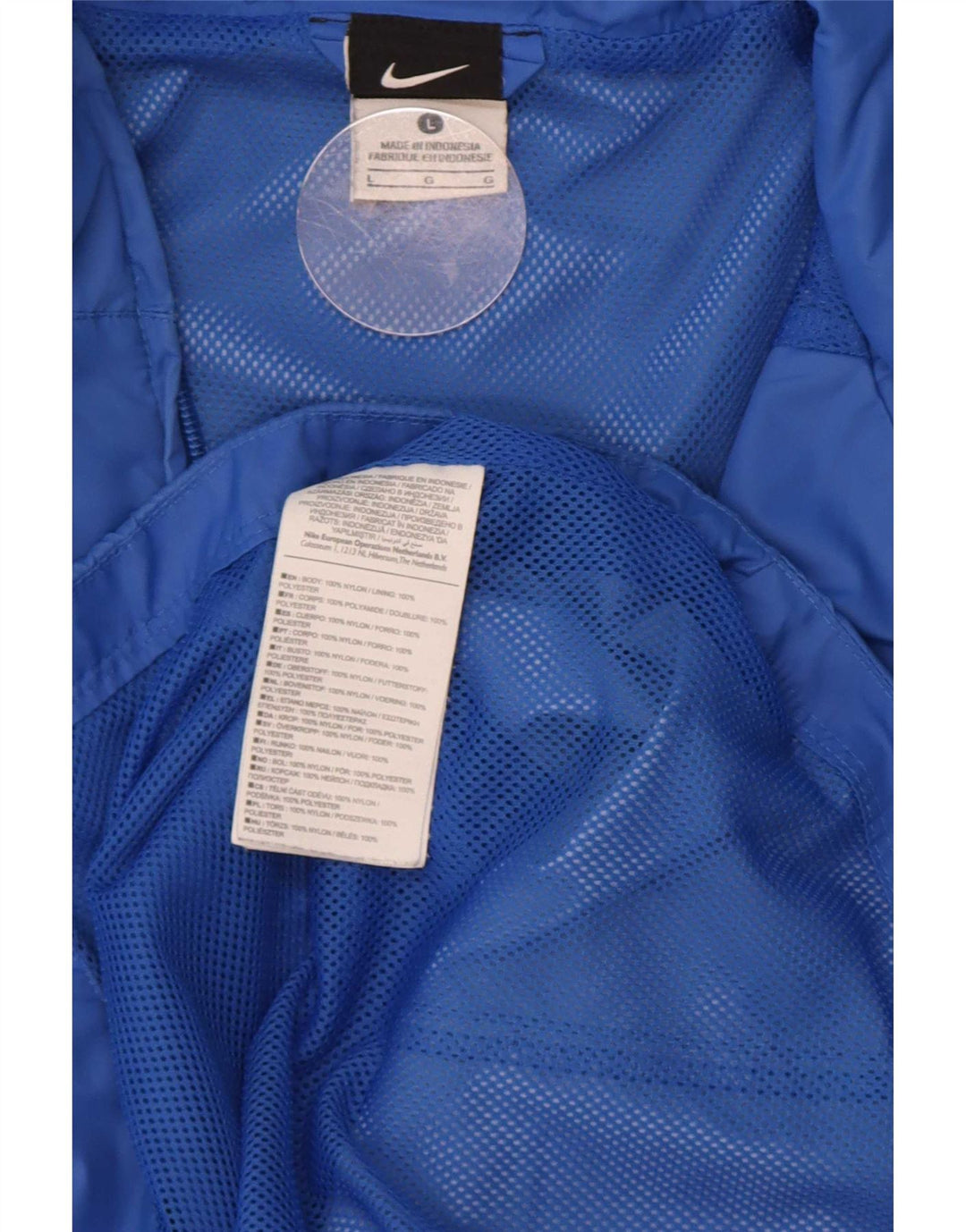 Nike Veste de pluie à capuche pour homme UK 40 Large Bleu Nylon